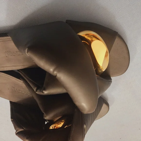 JW ANDERSON Black Chain Twist Sandals - Picture 3 of 6